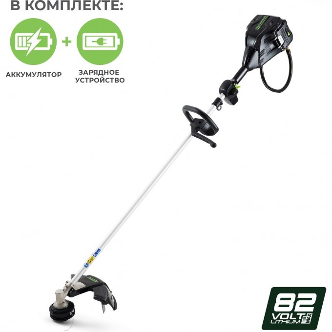 Аккумуляторный бесщёточный триммер GREENWORKS 82V (41 см) 5 Ач с АКБ и ЗУ 2101707UB Аккумуляторный бесщёточный триммер GREENWORKS 82V (41 см) 5 Ач с АКБ и ЗУ 2101707UB
