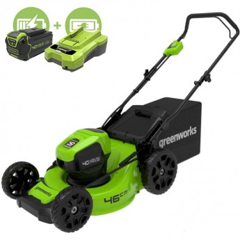 Газонокосилка аккумуляторная бесщеточная GREENWORKS GD40LM46HP 40V (46 см) без АКБ и ЗУ