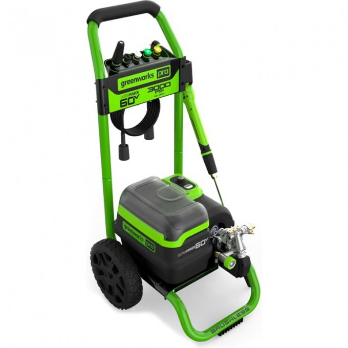 Мойка высокого давления аккумуляторная GREENWORKS GDPW60DP, 60V, 250 бар, бесщеточная, с портом на 2 АКБ 5106207 Мойка высокого давления аккумуляторная GREENWORKS GDPW60DP, 60V, 250 бар, бесщеточная, с портом на 2 АКБ 5106207