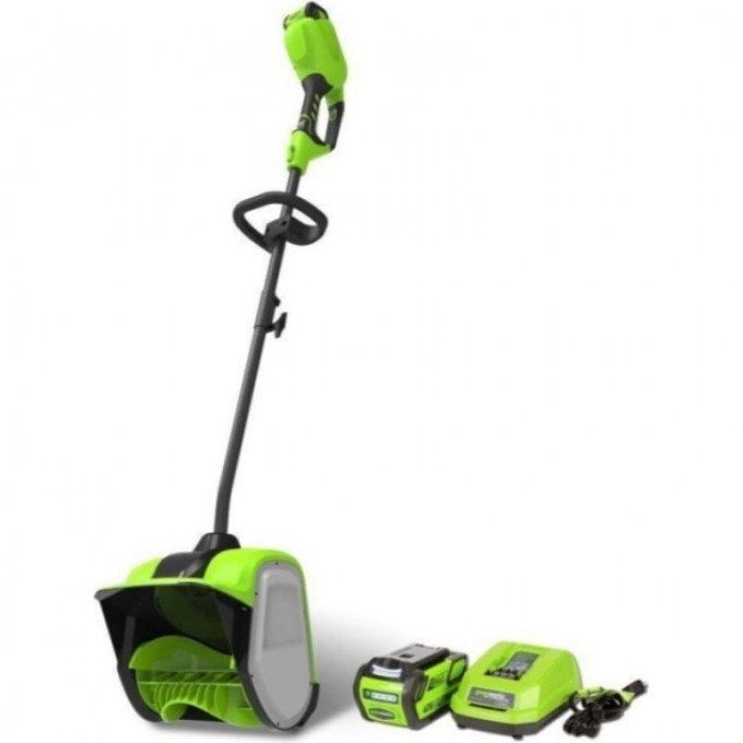 Снегоуборщик аккумуляторный GREENWORKS, 40V, 30 см, бесщеточный, с 1хАКБ 5 Ач и ЗУ 2600807UG Снегоуборщик аккумуляторный GREENWORKS, 40V, 30 см, бесщеточный, с 1хАКБ 5 Ач и ЗУ 2600807UG