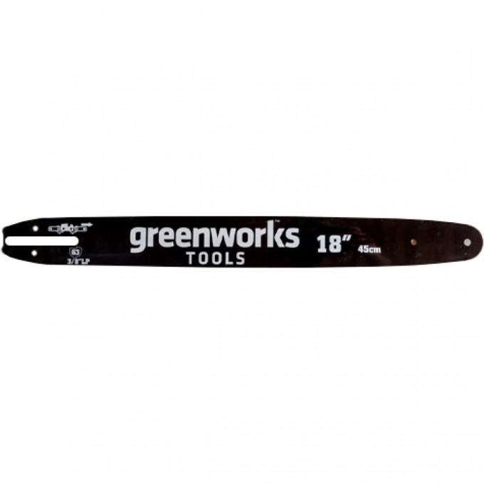 Стальная шина GREENWORKS 45 см для 220V 2000W цепной пилы 20037 29777 Стальная шина GREENWORKS 45 см для 220V 2000W цепной пилы 20037 29777