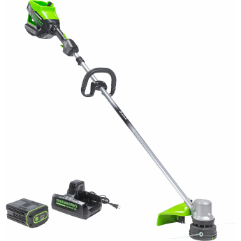Триммер бесщеточный аккумуляторный GREENWORKS 82V (40 см) с 5 Ач АКБ и ЗУ